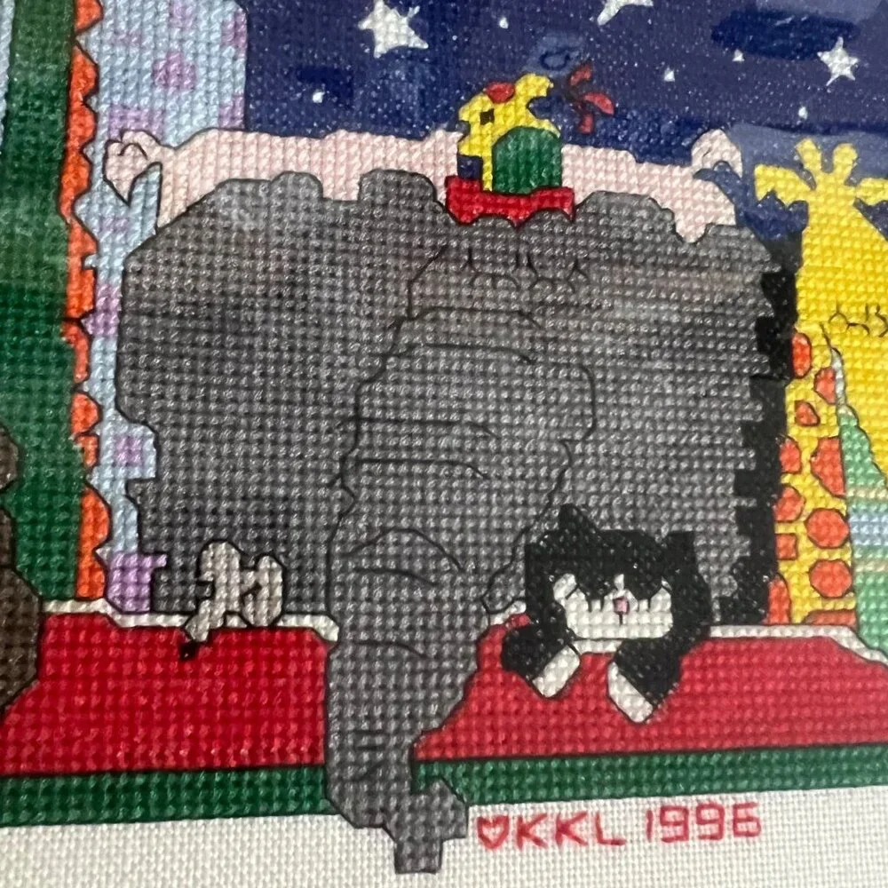 Handmade Sandra Boynton Animal Cross Stitch‎ Professionally Framed